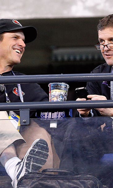 Brotherly love: Jim Harbaugh still looking for first win against John